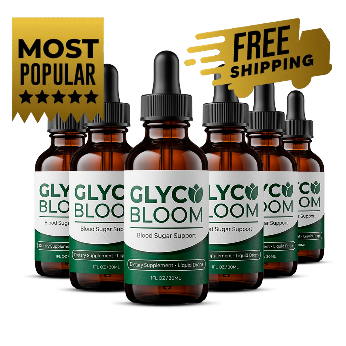 GlycoBloom liquid drop bottles